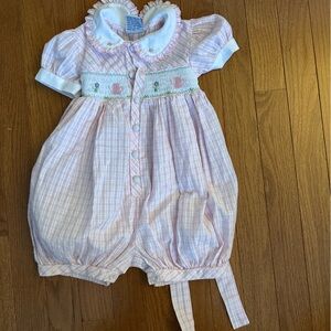 Smocked bubble for girls size 18 mo